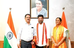 CM Revanth Reddy meets new Yadagirigutta temple board