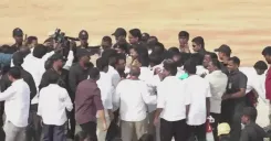 CM Revanth Reddy Visits Anjaneya Temple on Vijayadashami