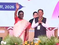 CM Sai at Bastar Dussehra with President Murmu