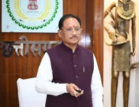 CM Sai Honours Baba Kartik Urav at Ambikapur Centenary