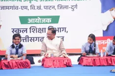 CM Sai joins students for 'Nyota Bhoj' at Durg school fest