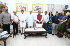 CM Sai meets Laghu Udyog Bharati ahead of 14th IIF in Raipur