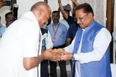 CM Sai Meets President's Award Teacher in Ambikapur