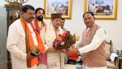 CM Sai Meets RSS Leader Indresh Kumar in Raipur