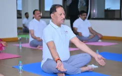 CM Sai Opens Chintan Shivir 3.0 Day 2 With Yoga at IIM Nava Raipur