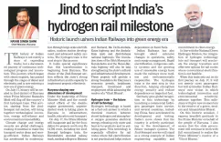 CM Saini Backs Jind-Sonipat Hydrogen Train Under NaMo Green Rail