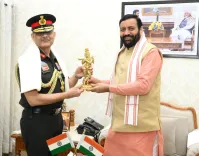 CM Saini Hosts Army Chief, Western Command Head at Chandigarh Residence