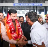 CM Saini lands in Surat for investors meet