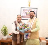 CM Saini Meets BJP National General Secretary Tarun Chugh