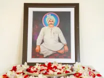 CM Saini pays floral tribute to folk poet Baje Bhagat Ji