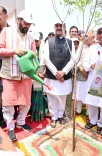 CM Saini Plants Trees in Karnal Under Modi's 'Ek Ped Maa Ke Naam'