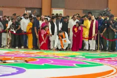 CM Samrat Choudhary addresses Rangoli event at Gyan Bhawan, Patna