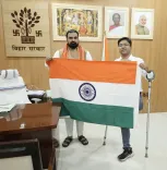 CM Samrat Choudhary Meets Bihar's Disabled Mountaineer Uday Kumar