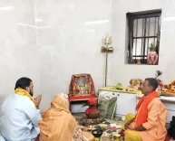 CM Samrat Choudhary Performs Navratri Kalash Sthapna at Lok Sevak Avas