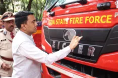 CM Sawant flags off new fire fleet for Goa under 15th Finance Commission