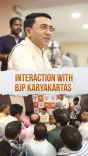 CM Sawant Meets BJP Workers at North Goa HQ in Mapusa