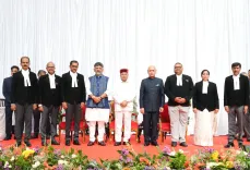 CM Shivakumar attends swearing-in of 6 new Karnataka HC judges