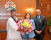CM Shivakumar meets Polish Consul, TZMO MD at Vidhana Soudha