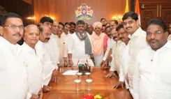CM Shivakumar Meets Sindagi Sarangamath Delegation at Vidhana Soudha