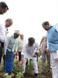 CM Shivakumar Visits Drought-Hit Chitradurga, Reviews Crop Conditions