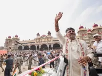 CM Siddaramaiah Flags Off Mysore Dasara Jamboo Savari