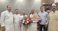CM Siddaramaiah meets Christian clergy Bernard Moraes in Bengaluru
