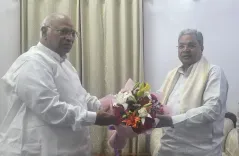 CM Siddaramaiah meets Kharge in Delhi, wishes him on birthday