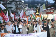 CM Sukhu leads candle march in Shimla over NEET deaths, lathi charge