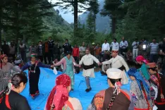 CM Sukhu Visits Bara Bhangal, Joins Locals in Folk Dance