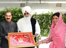 CM Sukhu Wishes Radha Soami Chief Gurinder Singh Dhillon on Birthday