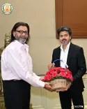 CM Vijay meets Deccan Chronicle chief at Tamil Nadu Secretariat