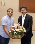 CM Vijay meets News 7 Tamil MD at Tamil Nadu Secretariat