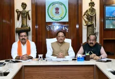 CM Vishnu Deo Sai chairs Cabinet meeting at Raipur residence