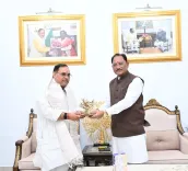 CM Vishnu Deo Sai meets BJP Chhattisgarh's new org secy