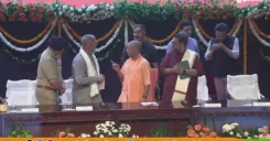 CM Yogi at UP Police song 'Khaki Ka Sitara' launch in Lucknow