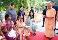 CM Yogi holds Janata Darshan at Gorakhnath Mandir, hears public woes