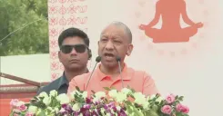CM Yogi joins mass yoga session in Jhansi on Int'l Yoga Day