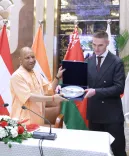 CM Yogi Meets Russian Trade Chief at UP Trade Show 2026