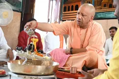 CM Yogi Performs Rudrabhishek at Gorakhnath Mandir on Shravana Somvar