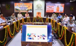 CM Yogi Reviews Law, Development in Chitrakoot