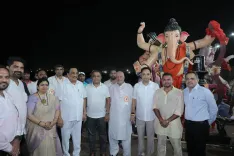 CR Paatil Reviews Ganesh Visarjan Safety at Surat's Magdalla Port