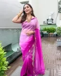 डांसिंग क्वीन माधुरी ने लगाया ग्लैमर का तड़का, पर्पल साड़ी में शेयर की तस्वीरें