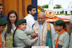 Delhi Assembly students get democracy lesson; girls tie rakhi on Speaker