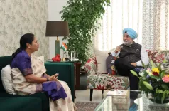 Delhi CM Rekha Gupta meets L-G Sandhu, flags development and festive security