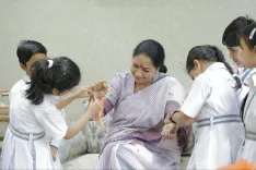 Delhi CM Rekha Gupta celebrates Raksha Bandhan with school girls, launches ₹2,500 scheme