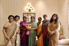 Delhi CM Rekha Gupta Meets Senior BJP Women Leaders at Janseva Sadan