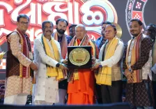 Dharmendra Pradhan at Nuakhai Bhetghat 2026 in Delhi
