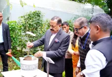 Dr. Jitendra Singh Plants Tree at NECTAR Shillong Under Ek Ped Maa Ke Naam
