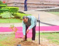 Dr. Jitendra Singh Plants Tree at NISER for Ek Ped Maa Ke Naam