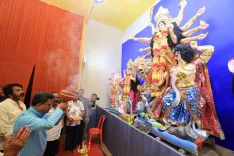 How are Durga Puja Celebrations Impacting Security in Tripura?